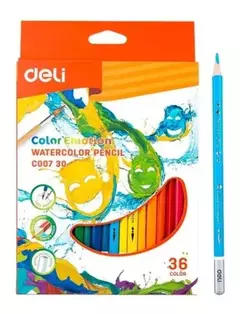 Caja De Colores Deli Color Emotion Acuarelables x 36