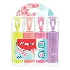 MAPED RESALTADORES PASTEL X 4 UNID.