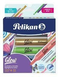 RESALATDORES PELIKAN GLOW DUO GLITTER X 6 COLORES ( 332265 )