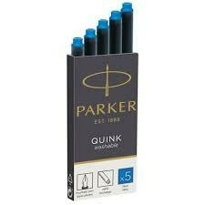 PARKER CARTUCHOS AZUL LAVABLE X 5 UNID. ( 333245 )