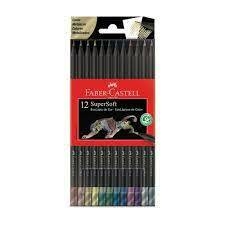 FABER CASTELL LAPICES SUPER SOFT METALICOS X 12 COLORES