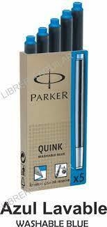 PARKER CARTUCHOS PARA LAPICERA PLUMA X 5 UNID. ( 333246 ) - comprar online