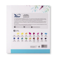 ALBA ACUARELAS PROFESIONALES X 18 COLORES 10 ML C/U ( 327606 ) en internet