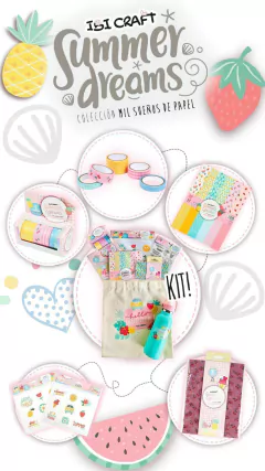 BOX IBICRAFT 7 ELEMENTOS \ SUMMER\" COLECCION MIL SUEÑOS DE PAPEL - comprar online