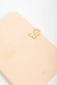 FW CUADERNO BUTTERFLY TAPA DURA VELVET HOJAS PUNTEADAS - tienda online