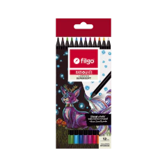 FILGO LAPICES DE COLORES BLACK & WHITE SUPERSOFT X 12 ( 331436 )