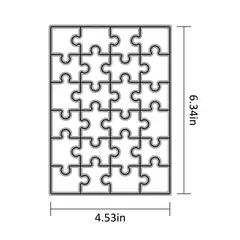 Troqueles De Corte Forma Rompecabezas 24 Piezas Scrapbooking - comprar online