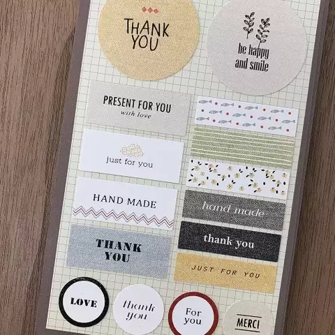 SUATELIER DESING STICKER PAPEL10*19cm THANK YOU