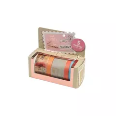 IBI CRAFT WASHI TAPE BOX 5 ROLLOS de 4mts COLECCION TRAVEL ( 338283 )