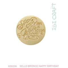 IBI CRAFT SELLO BRONCE PARA MANGO HAPPY BRITHDAY