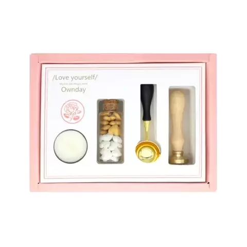 SET DE LACRE (MANGO C/CUÑO/CUCHARA/VELA//PERLAS) ( 336416 )