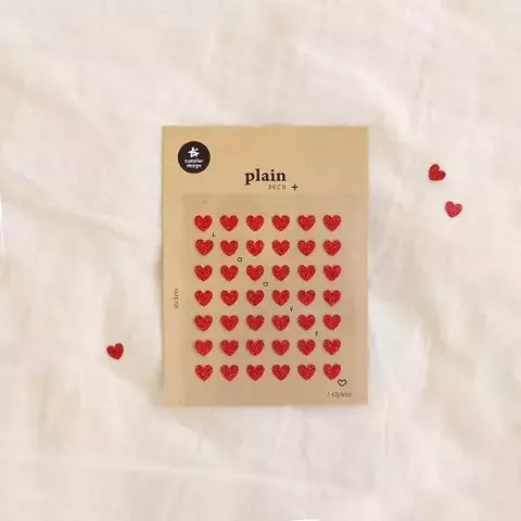 SUATELIER DESING STICKER GLITTER 10*13cm HEARTS