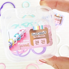 IBI CRAFT AROS PLASTICOS 4 COLORES PASTELES 24mm x 24pcs. ( 336221 )