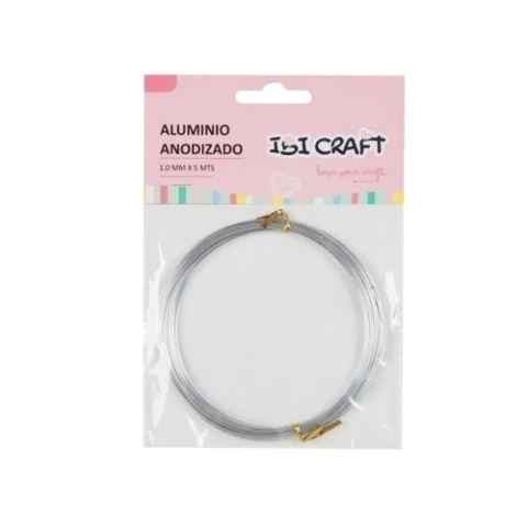 IBI CRAFT ALAMBRE DE ALUMINIO METALIZADO 1MM X 5MTS ( 335887 )