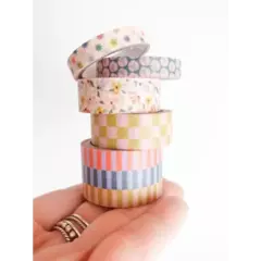 IBI CRAFT WASHI TAPE BOX 5 ROLLOS de 4mts CREATIVA PROXIMAMENTE !!!