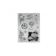 IBI CRAFT SELLO SILICONADO CRISTAL 6X8\" FLORES