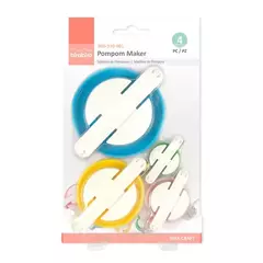 FABRICADOR POMPON SET 4 MEDIDAS 3.8/4.8/6.8/8.7CM ( 338288 )
