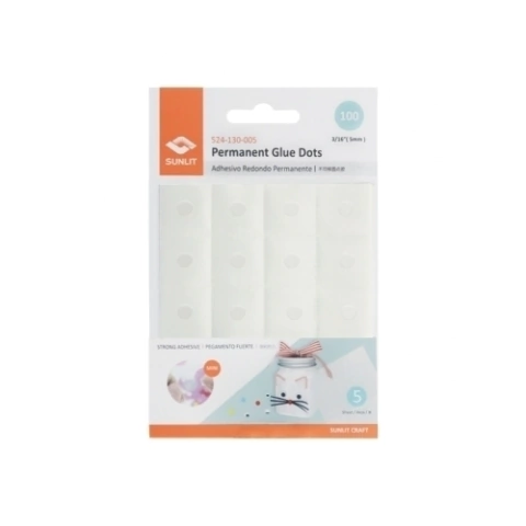 IBI CRAFT ADHESIVO PARA CRAFT EN PUNTOS 5mm 100 UNIDADES ( 333774 )