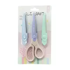 TIJERA ARTISTICA 16,5 CM IBICRAFT SET x 3 CORTES INTERCAMBIABLES