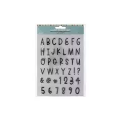 SELLO SILICONADO CRISTAL 6X8\" ABECEDARIO Y NUMERO ( 335948 )