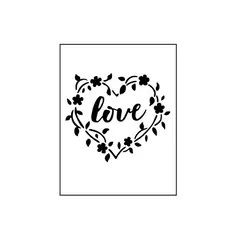 PLANTILLA 4.25\" TEXTURADO 2D CORAZON Y LOVE - comprar online