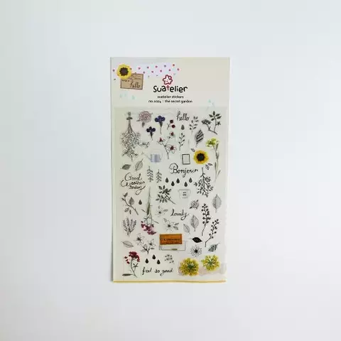 SUATELIER DESING STICKER PVC 10*19cm SECRET GARDEN