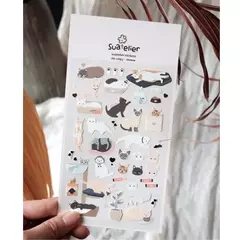 STICKER PVC 10*19cm CATS