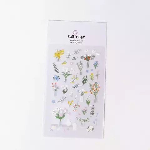 SUATELIER DESING STICKER PVC 10*19cm FLEUR