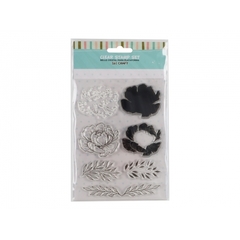 IBI CRAFT SELLO SILICONADO CRISTAL 4X5\" FLOWERS