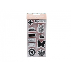 IBI CRAFT SELLO DE GOMA AUTOADHESIVO 4X8\" VARIETEE