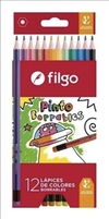 FILGO LAPICES DE COLORES BORRABLES X 12 ( 331398 )