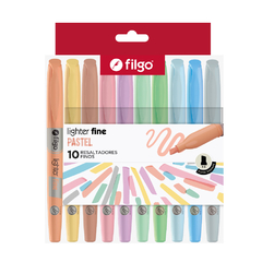 FILGO RESALTADORES LIGHTER FINE PASTEL X 10 COLORES ( 334919 )