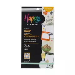 HAPPY PLANNER STICKERS " VER EL MUNDO VIAJANDO " 714 PIEZAS