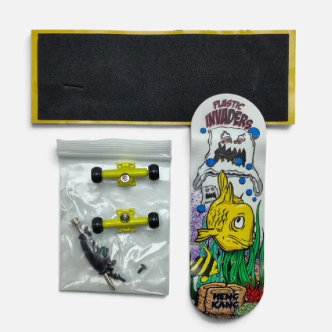 Skate De Dedos Fingerboard Maple 5 Capas Trucks Aluminio Performance Plastic Invaders