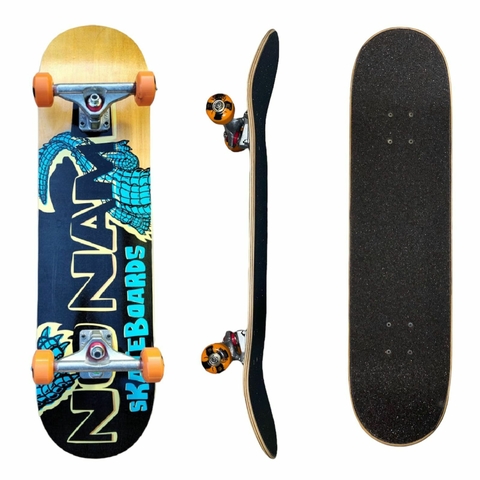Skate Completo No Name Profesional Cocodrilo Celeste Northeast Maple