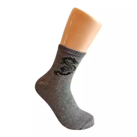 Medias Nock Media Caña Hombre Algodón Diseños Estampados - Dragon
