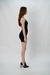 Vestido Cut Out Hebilla Strass