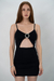 Vestido Cut Out Hebilla Strass - comprar online