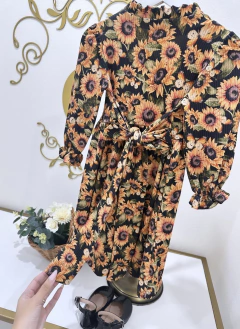 Vestido Girasoles c/lazo - online store