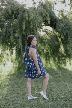 Vestido Halter Florecer Azul - comprar online