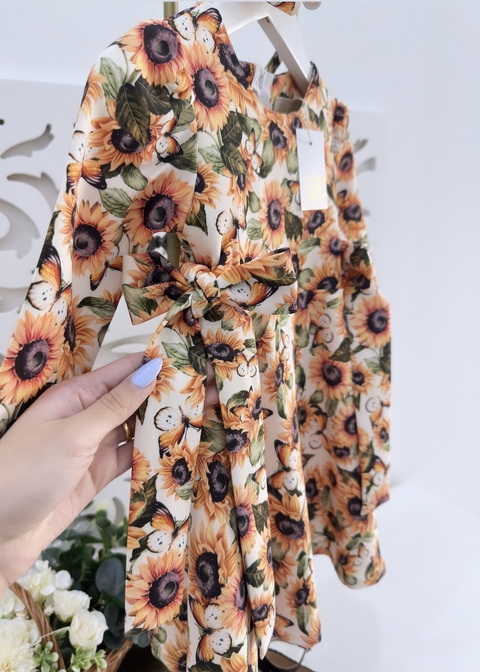 Vestido Girasoles blanco