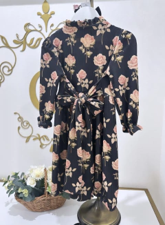 Vestido Rosal negro c/lazo en internet