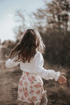 Pollera Tulipanes Peach en internet