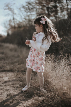 Pollera Tulipanes Peach - Cocó y Vestidos Soñados Cocó
