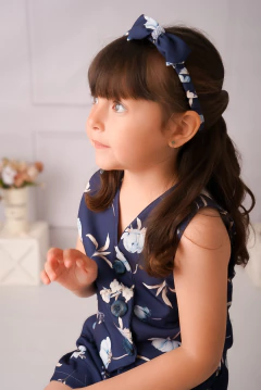 Vincha Florecer azul (conj. chaleco y short) - comprar online