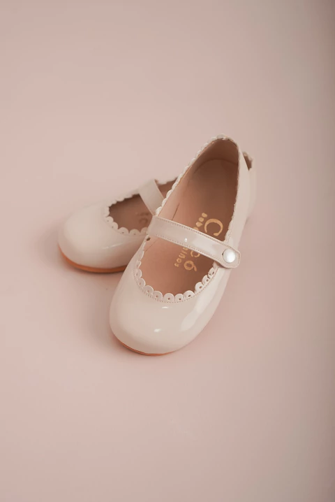 Ballerina Cocó con Botón de Nácar Beige - comprar online