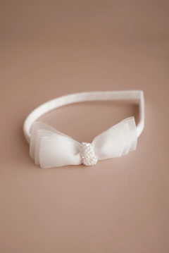 Imagen de Vincha de diseño con moño bordado