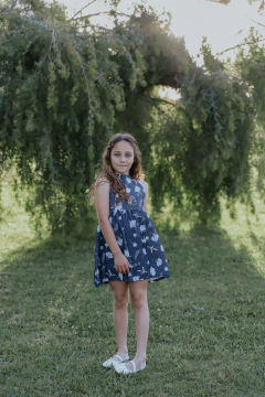 Vestido Halter Florecer Azul - Cocó y Vestidos Soñados Cocó