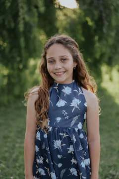 Vestido Halter Florecer Azul - tienda online