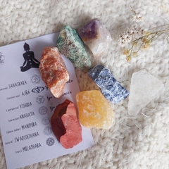 SET DE CHAKRAS CRISTALES EN BRUTO